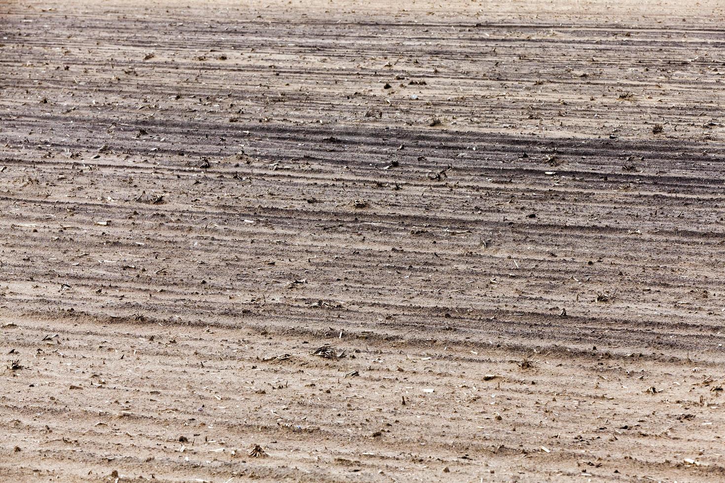 plowed for crop land photo