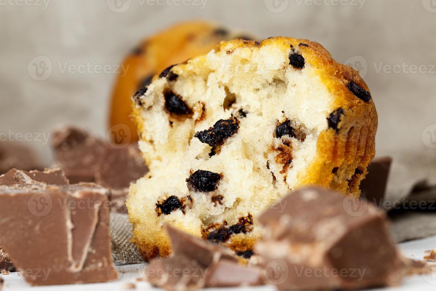 close up of chocolate cupcake photo