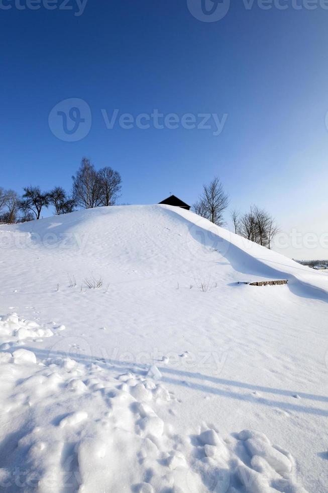 snow covered hill photo