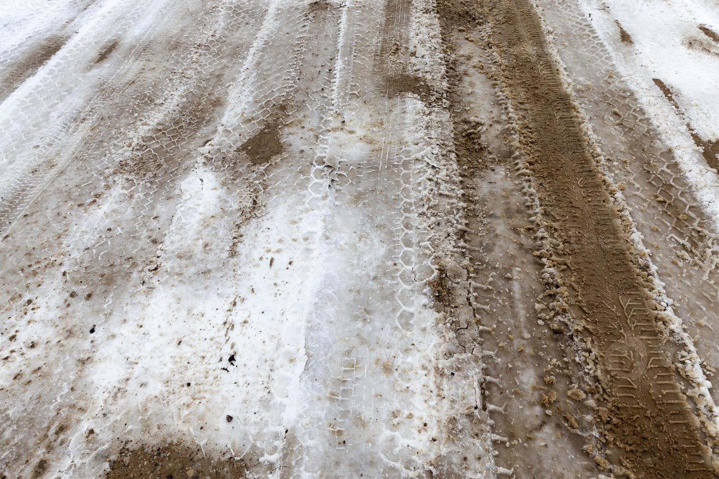 Road in winter photo