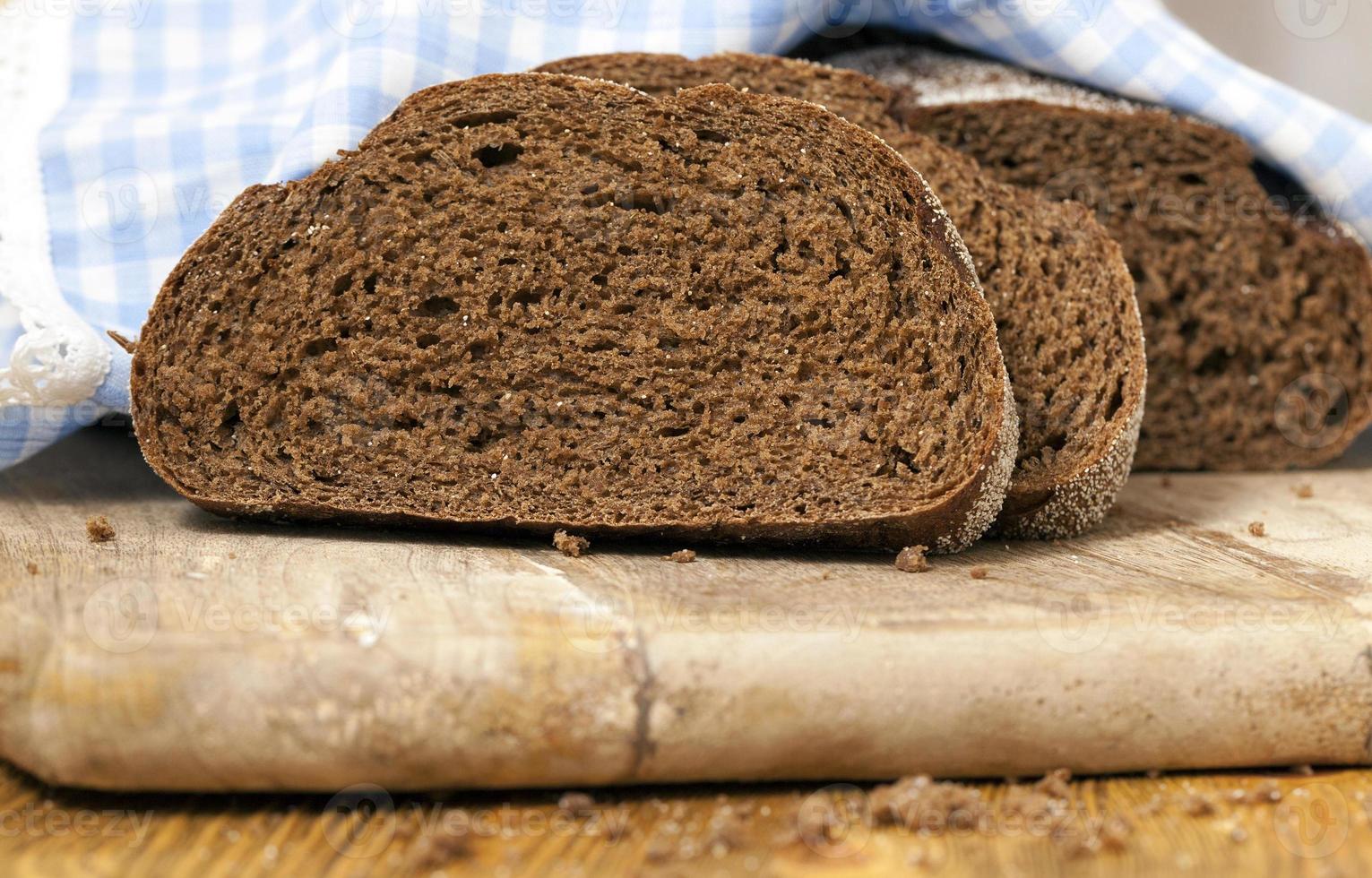 Sliced rye bread photo