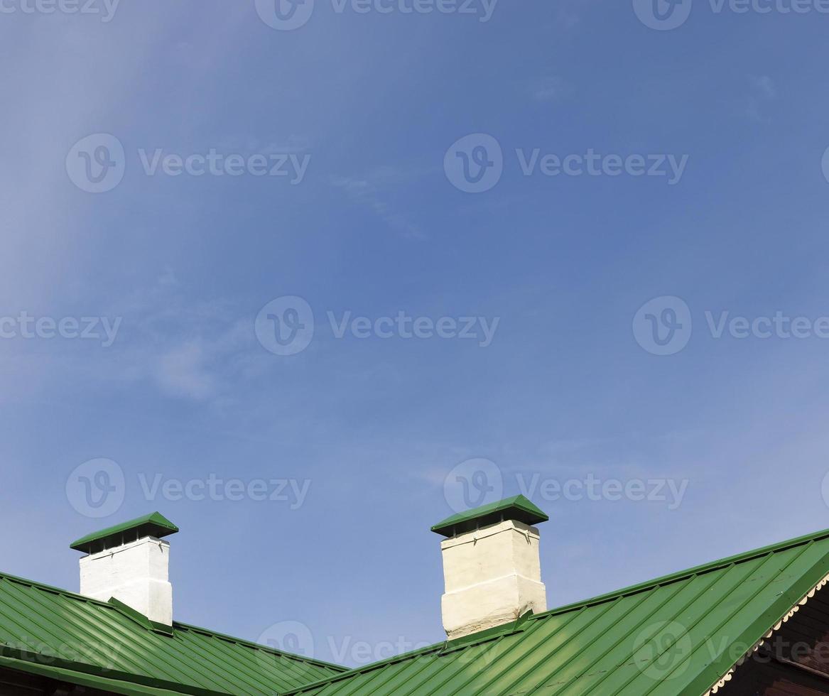 Chimneys on the roof photo