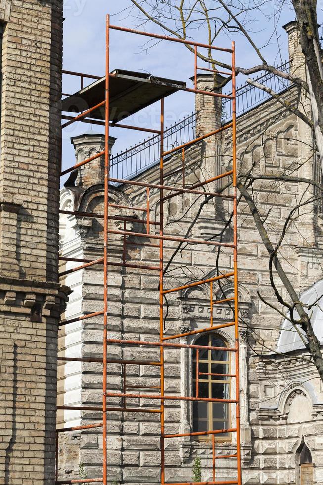 Scaffolding close up photo