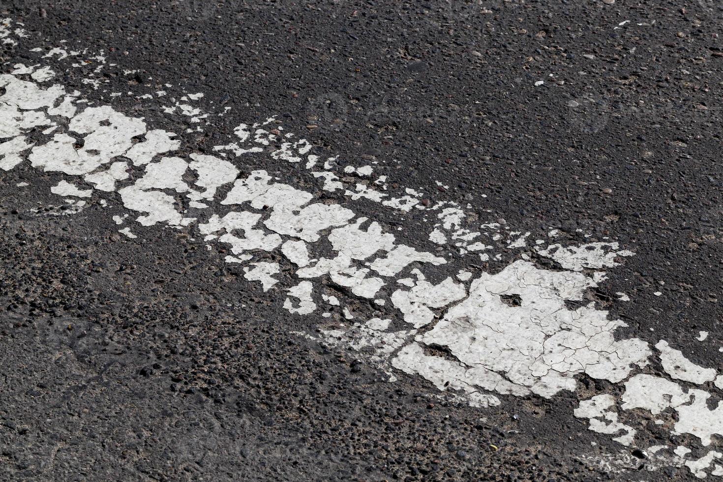 Old white crossing lines photo