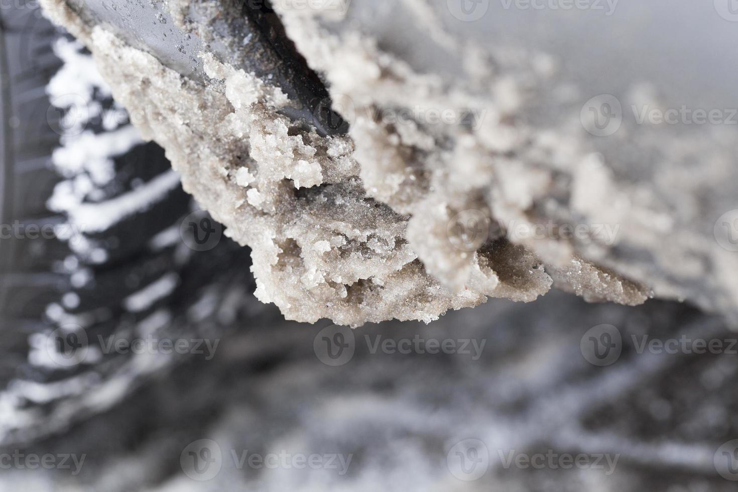 Snow drifts in winter photo