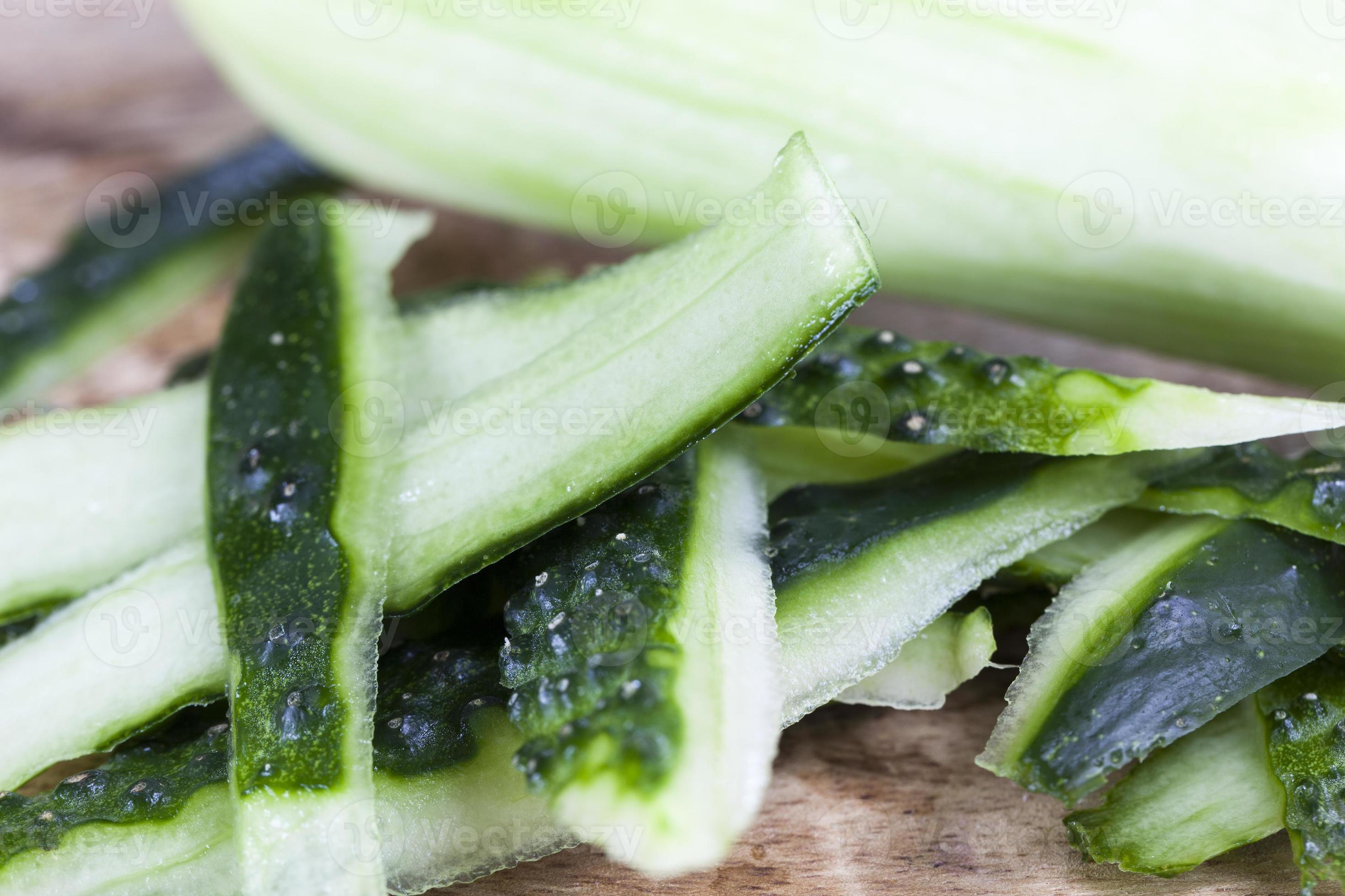 Bark from peeled cucumber. 9511461 Stock Photo at Vecteezy