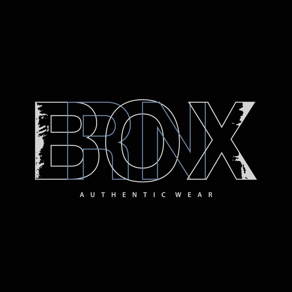 Bronx t-shirt and apparel design vector