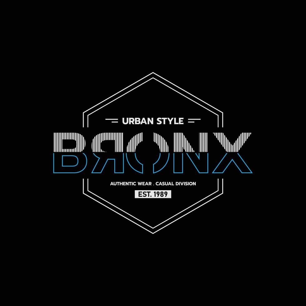 Bronx t-shirt and apparel design vector