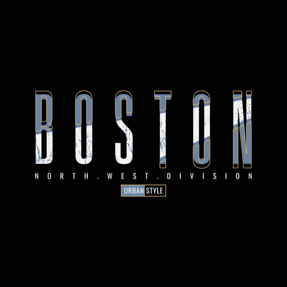 diseño de camiseta de vector de tipografía de boston