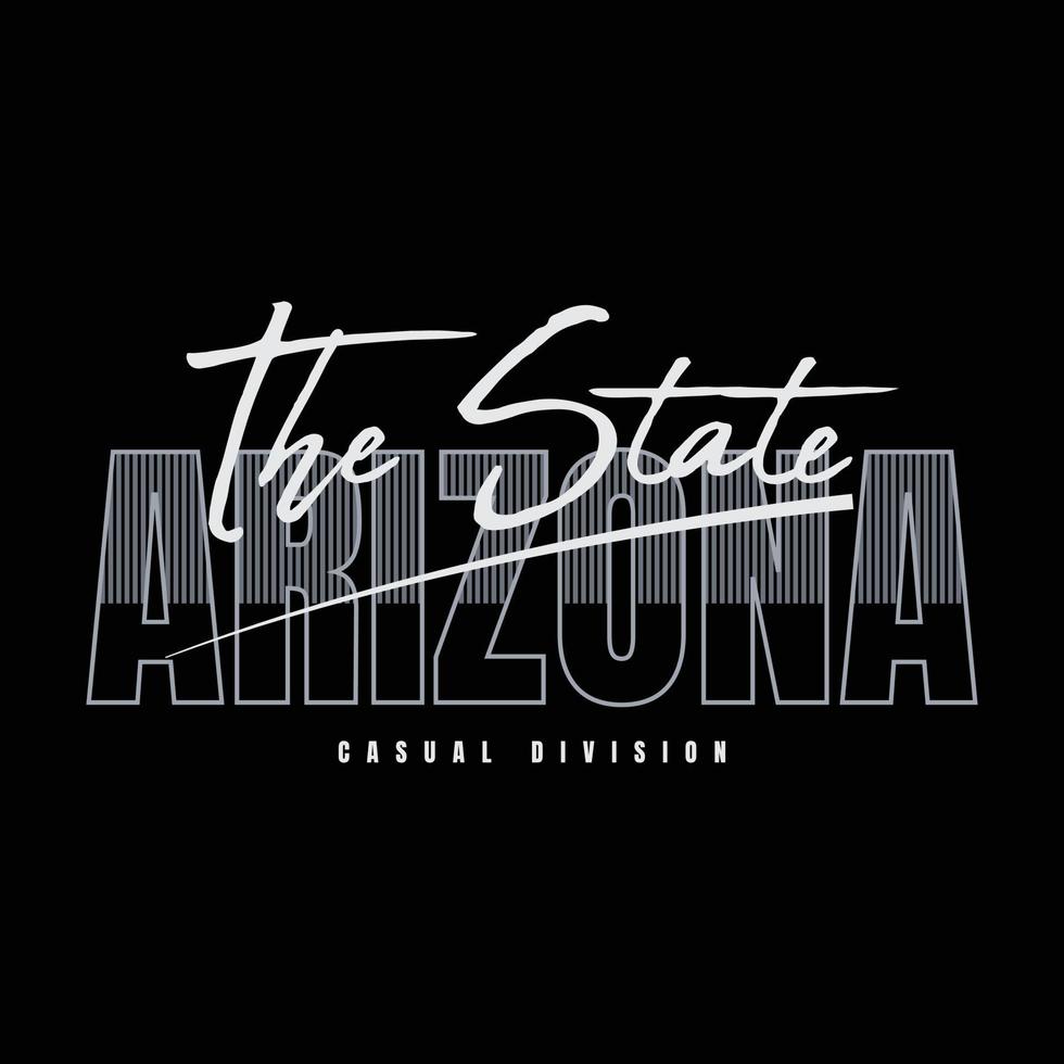 diseño de camiseta de vector de tipografía de arizona