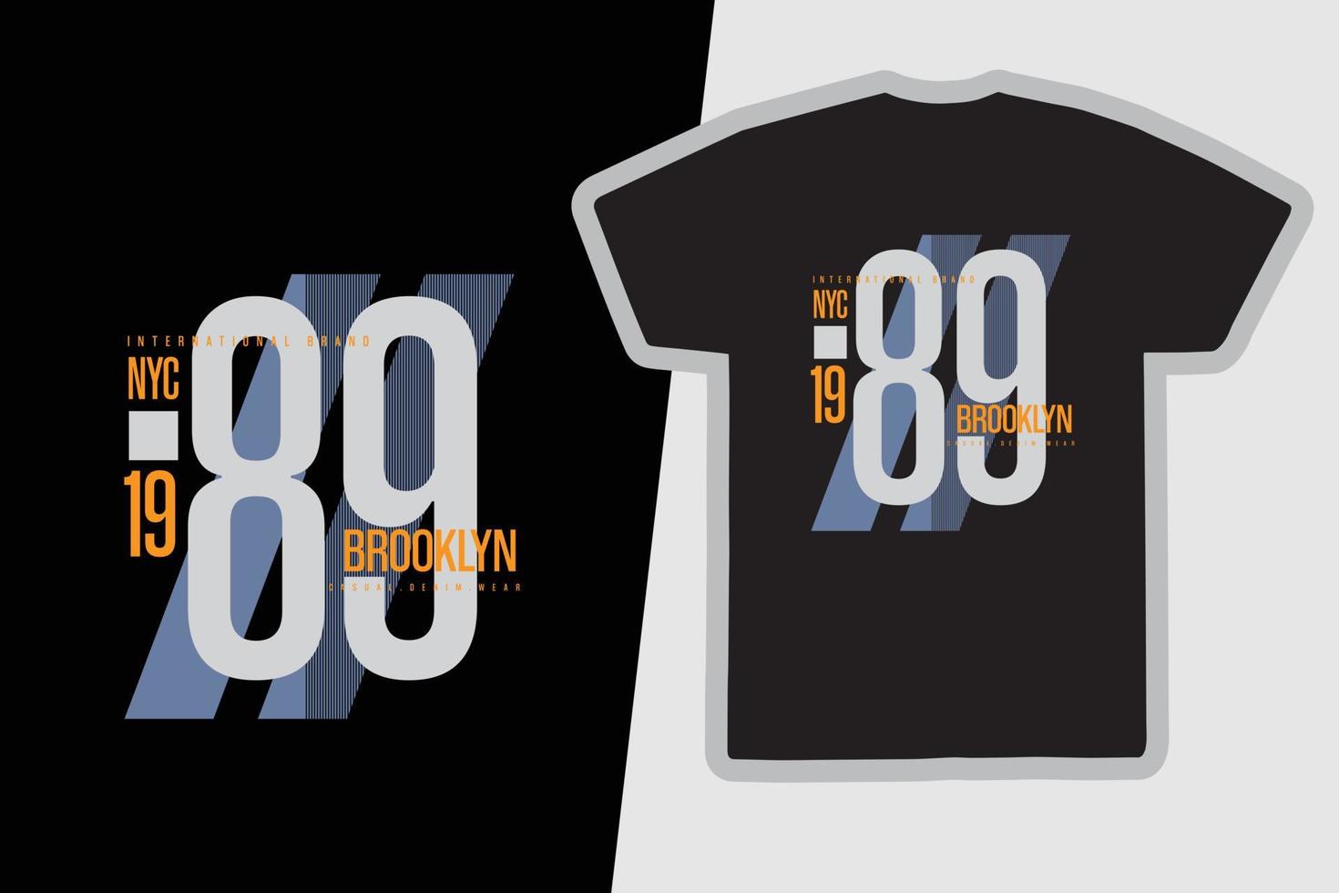 New york Brooklyn typography vector t shirt design