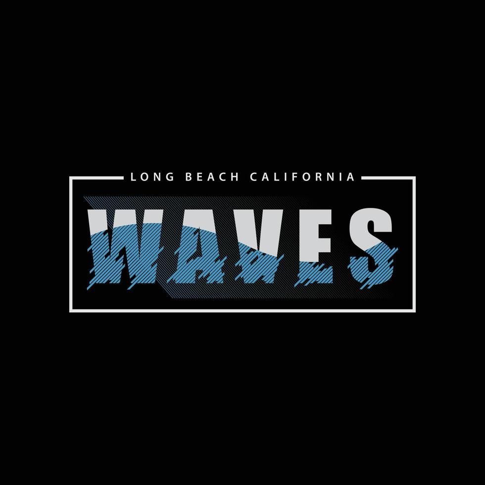 Waves typography vector t shirt design