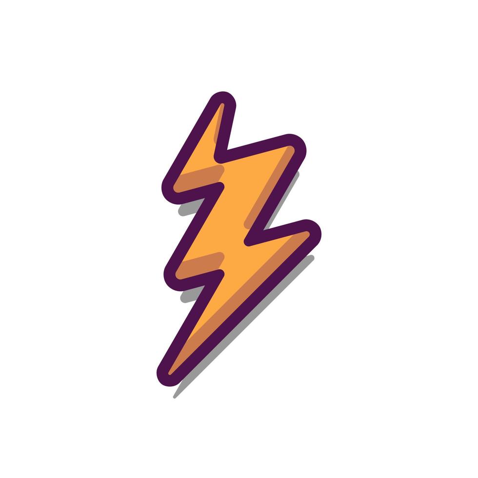 Lightning bolt icon. Energy electricity symbol. Lightning bolt icon for the game interface. vector