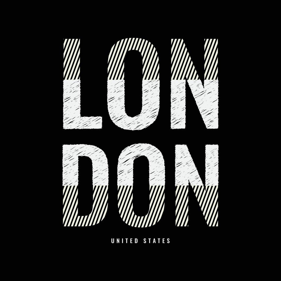 diseño de camiseta de vector de tipografía de londres