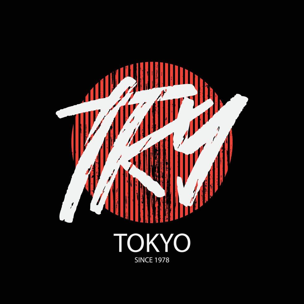Tokyo graphic t-shirt and apparel design vector