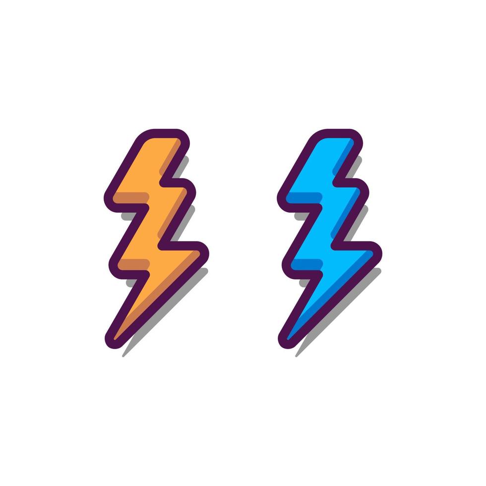 Lightning bolt icon. Energy electricity symbol. Lightning bolt icon for the game interface