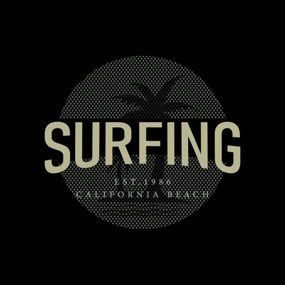 Surfing illustration typography. perfect for t shirt design vector