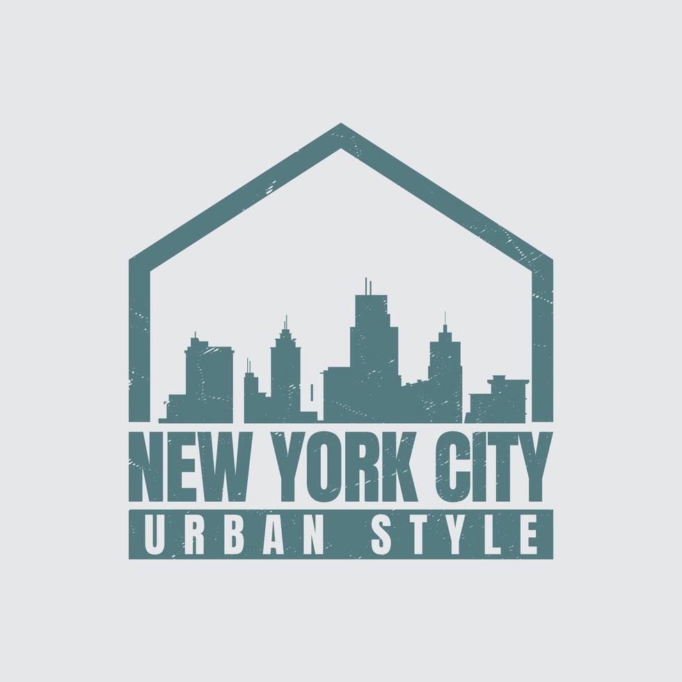 diseño de camiseta de vector de tipografía de ciudad de nueva york