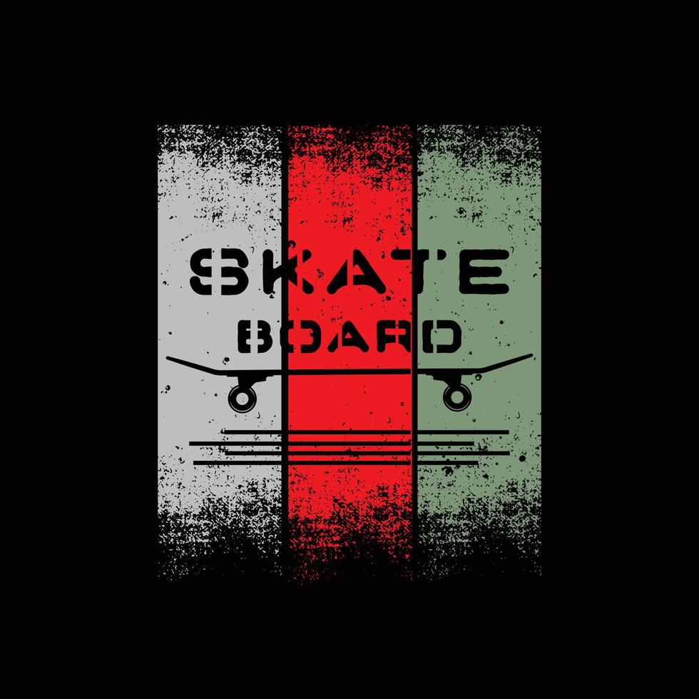 Skateboard t-shirt and apparel design vector