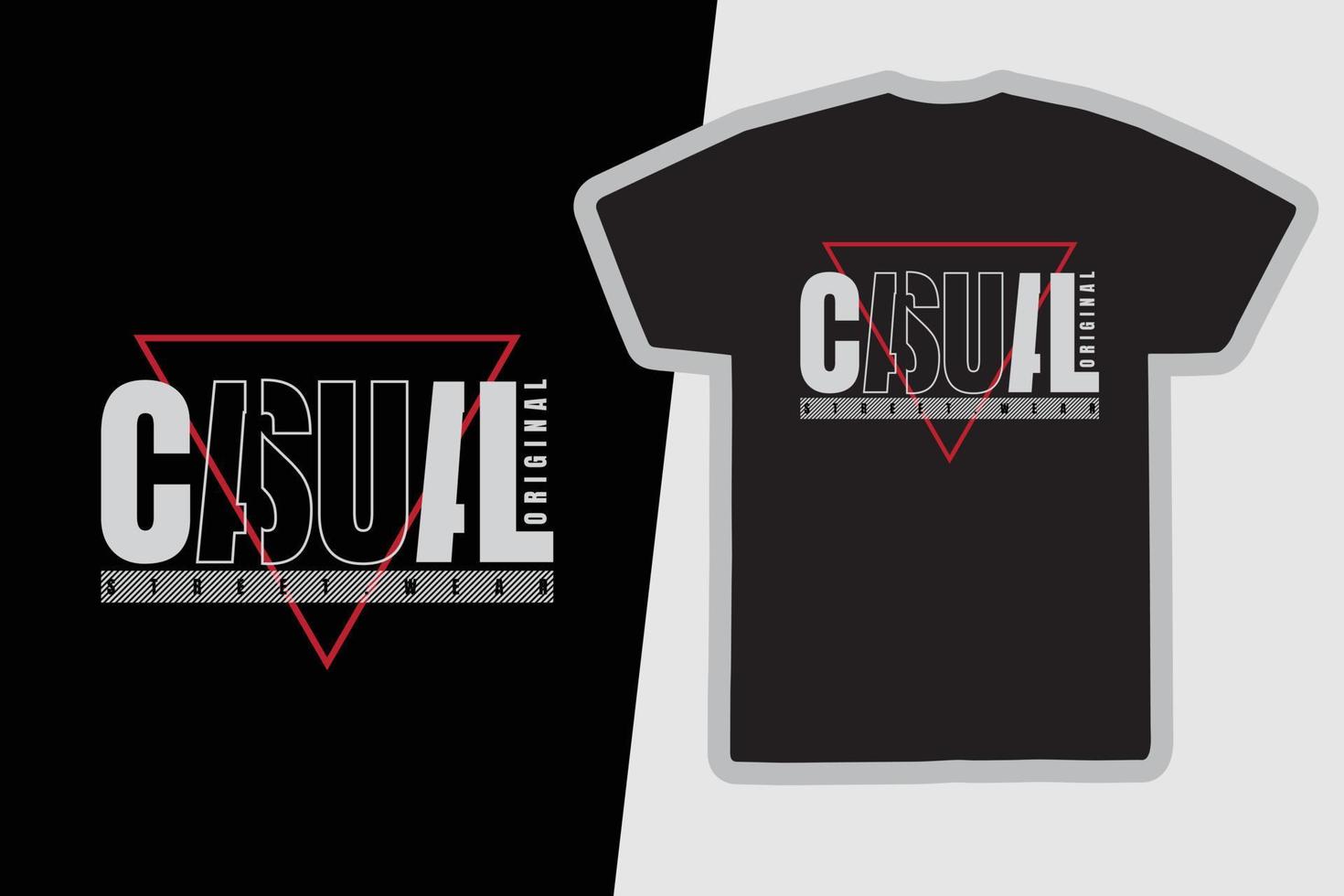 Urban casual t-shirt and apparel design vector