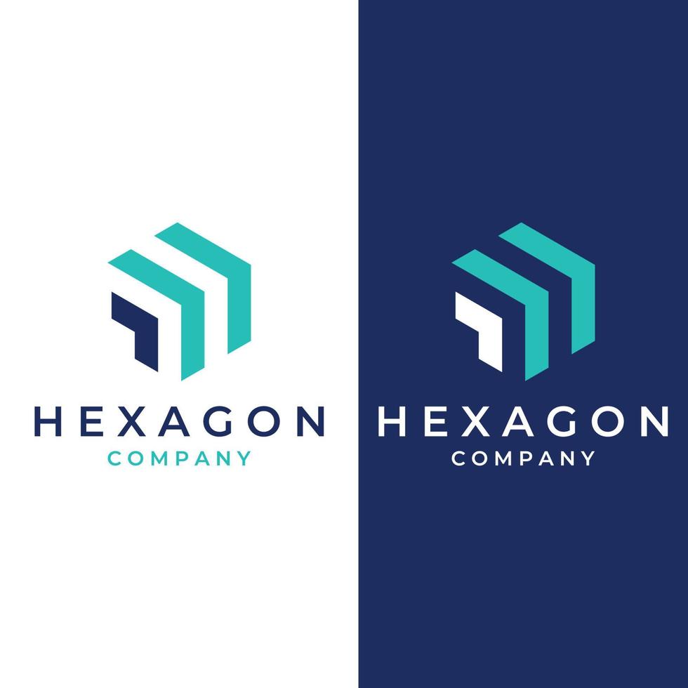 Logo box hexagon or cube and technology hexagon logo creative simple logo.By using modern template vector illustration editing.