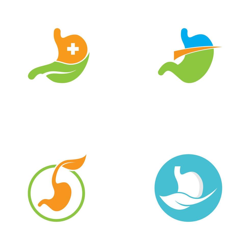 stomach care icon designs vector