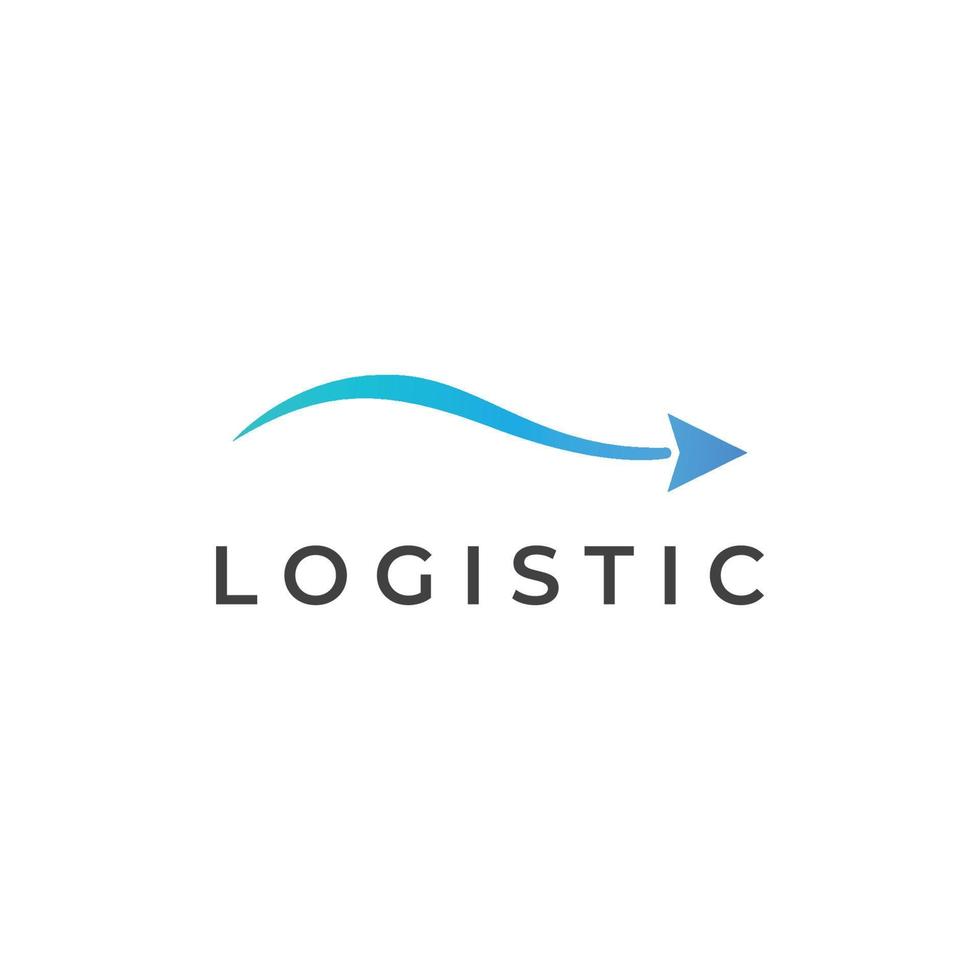 Logistics company vector logo, arrow icon logo, fast digital delivery logo. Using simple and easy logo vector editing.