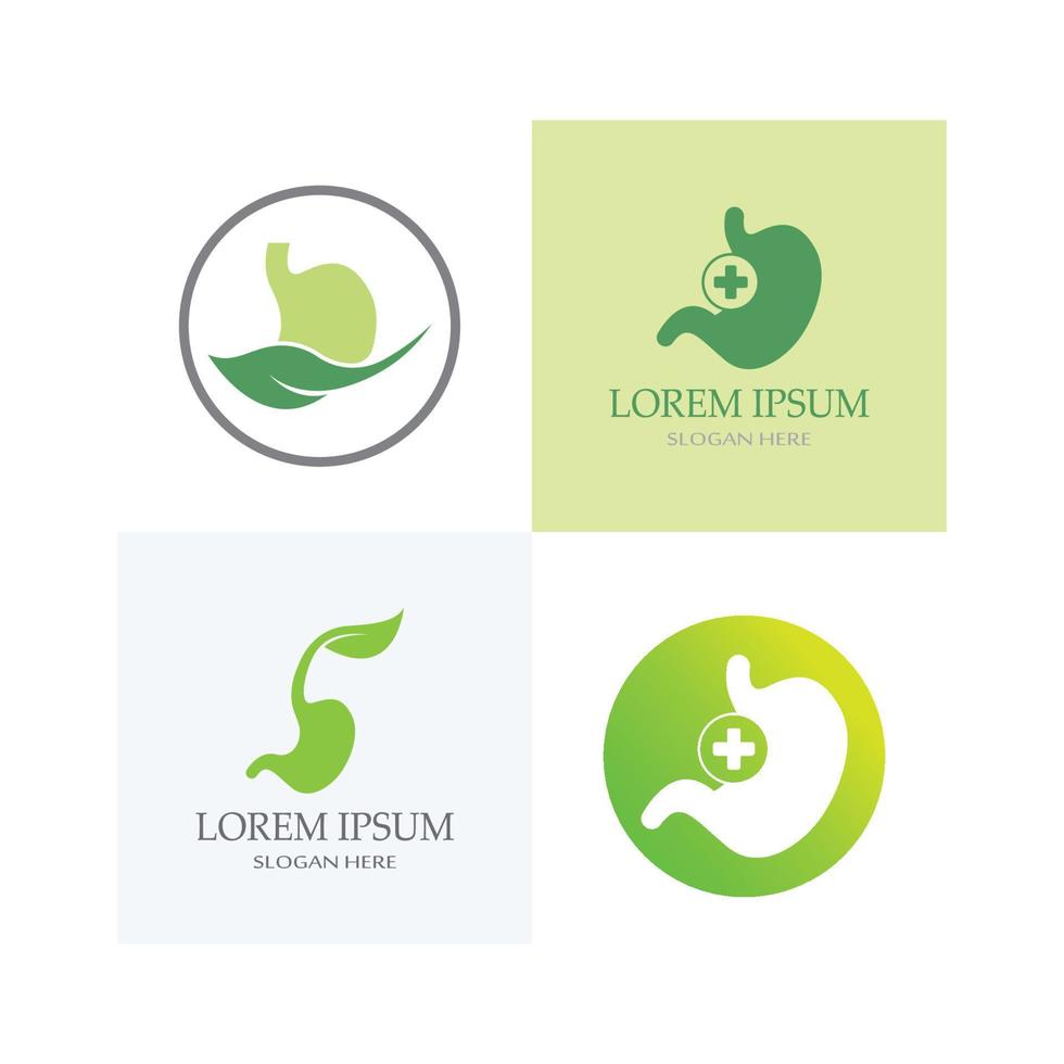 stomach care icon designs vector