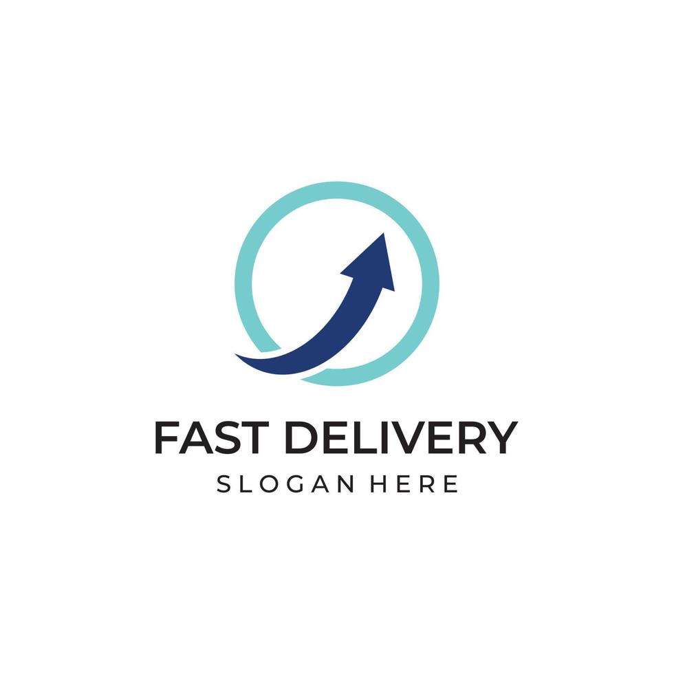 Logistics company vector logo, arrow icon logo, fast digital delivery logo. Using simple and easy logo vector editing.