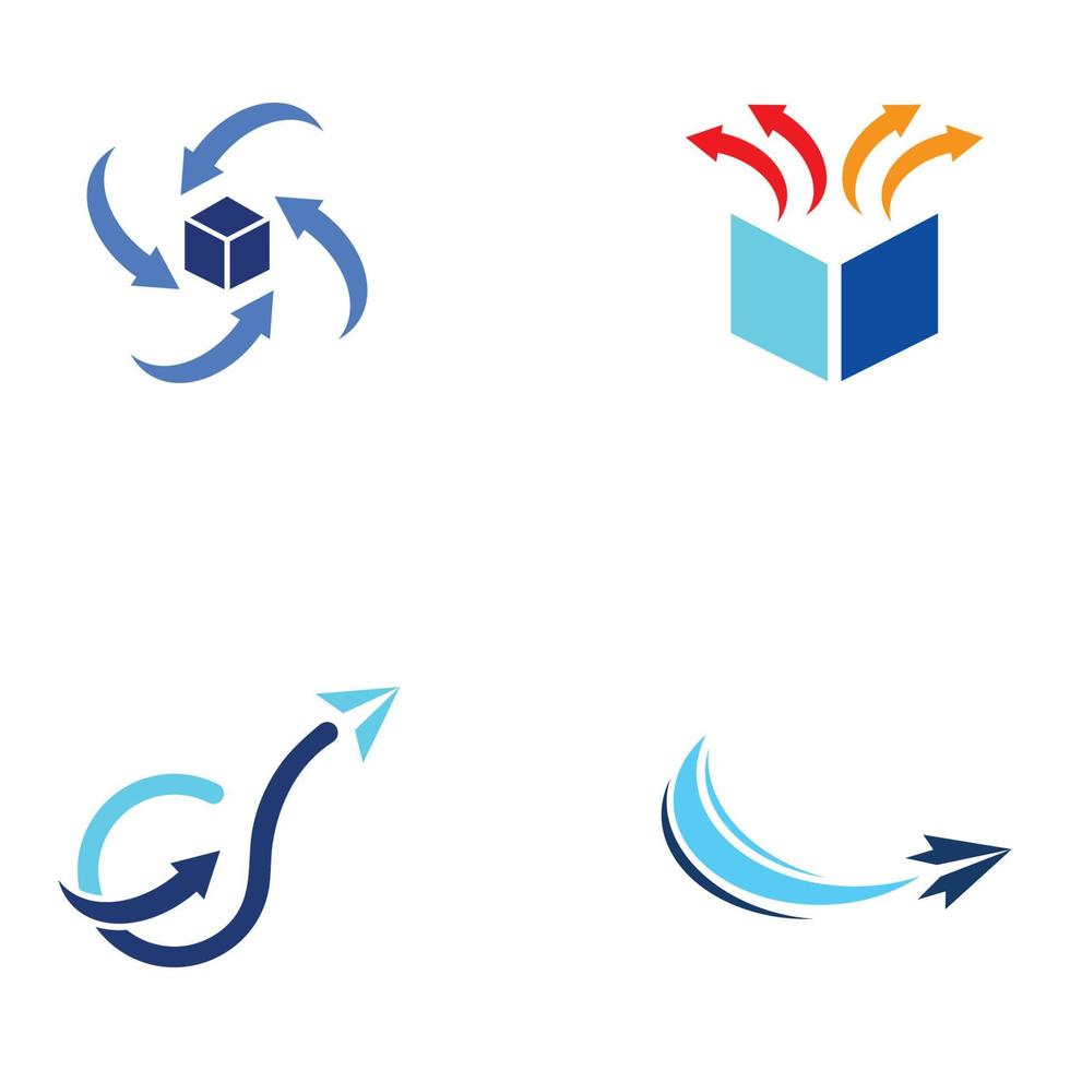 Logistics company vector logo, arrow icon logo, fast digital delivery logo. Using simple and easy logo vector editing.