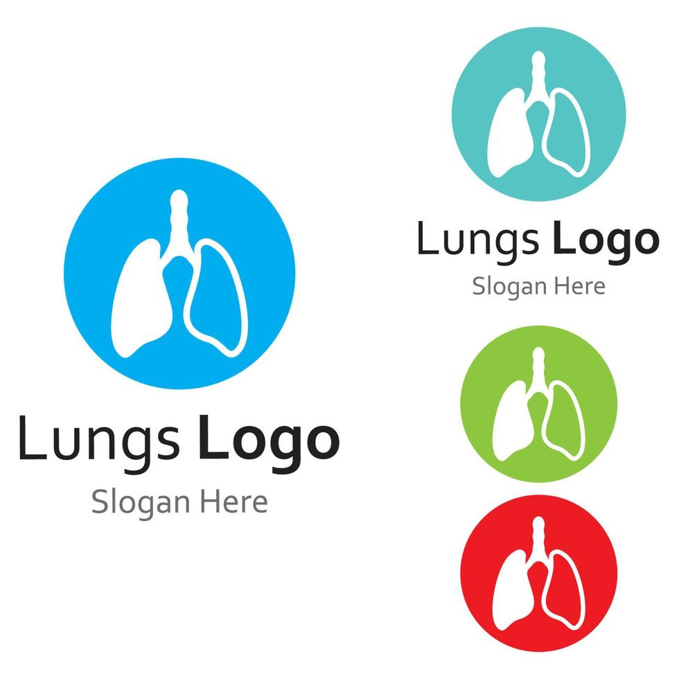 lungs health logo vector