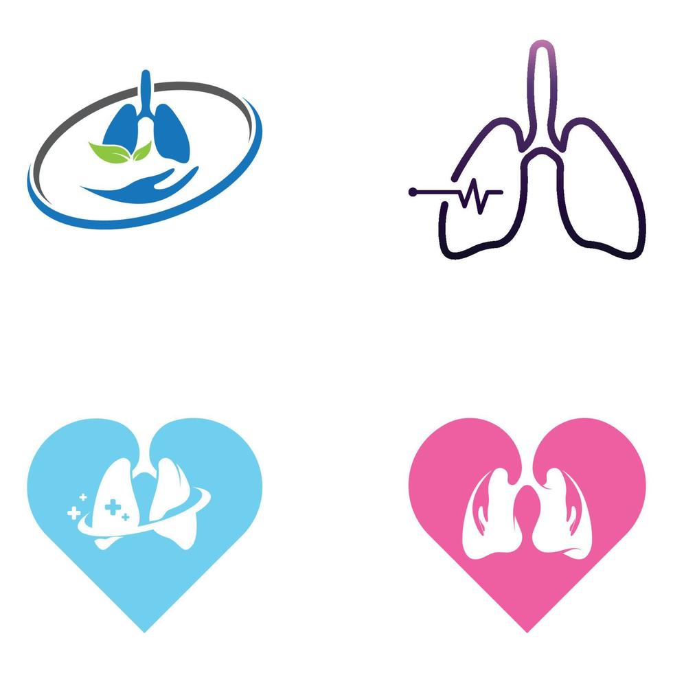 lungs health logo vector