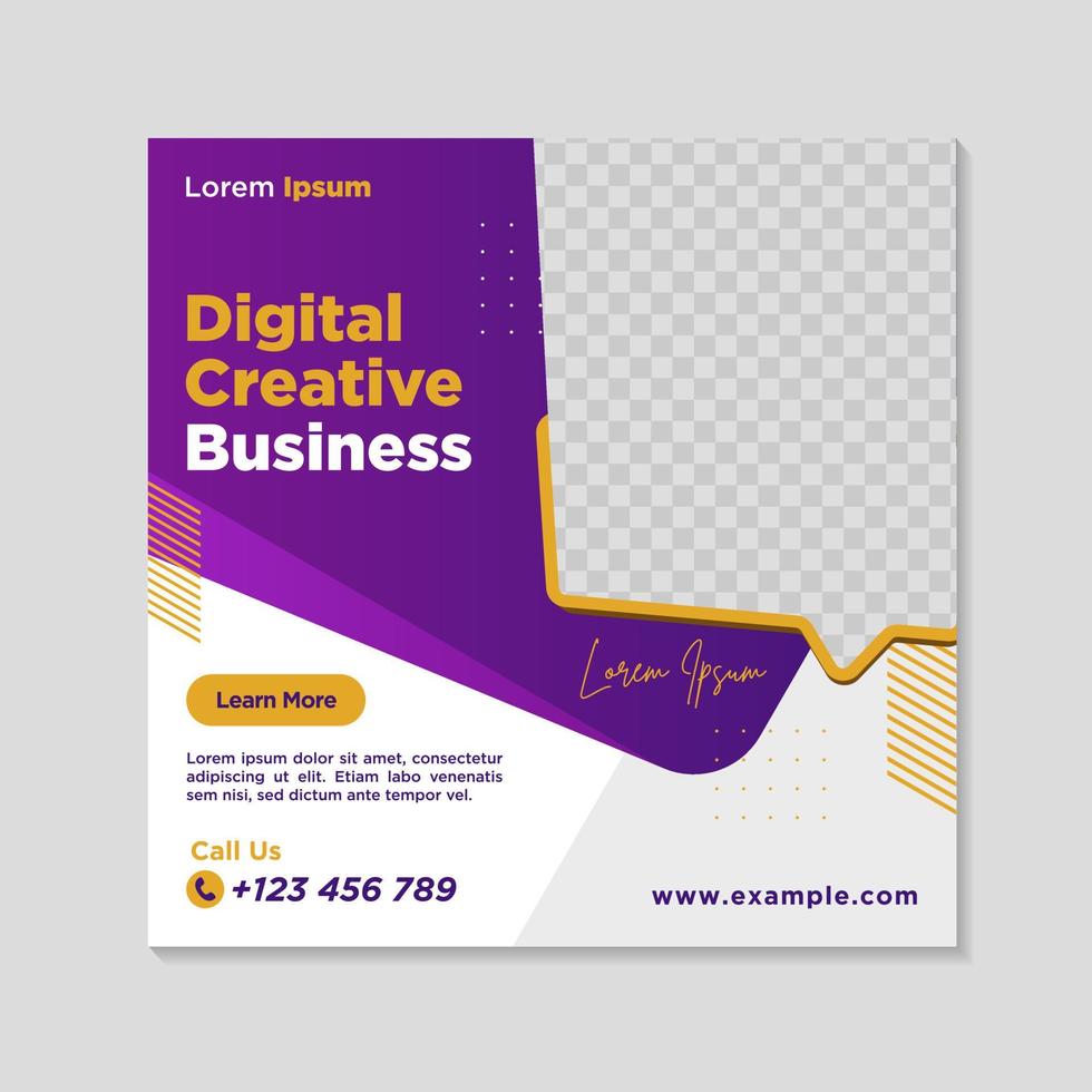 Corporate social media banner template vector