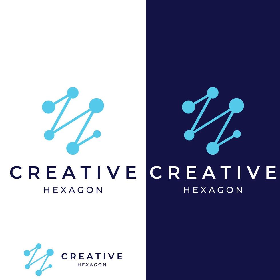 Logo box hexagon or cube and technology hexagon logo creative simple logo.By using modern template vector illustration editing.