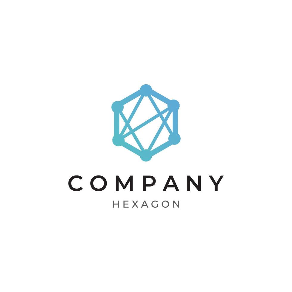 Logo box hexagon or cube and technology hexagon logo creative simple logo.By using modern template vector illustration editing.