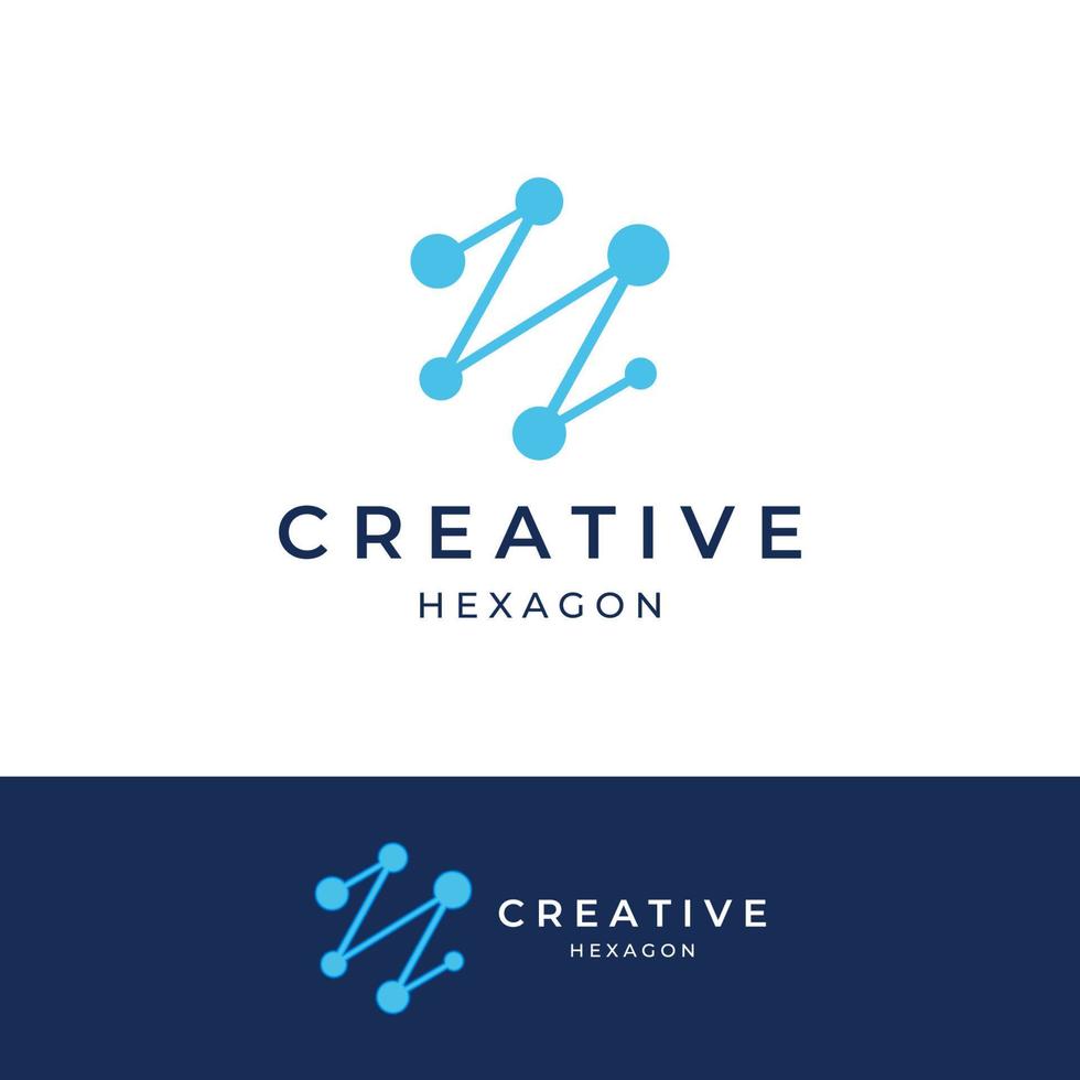 Logo box hexagon or cube and technology hexagon logo creative simple logo.By using modern template vector illustration editing.