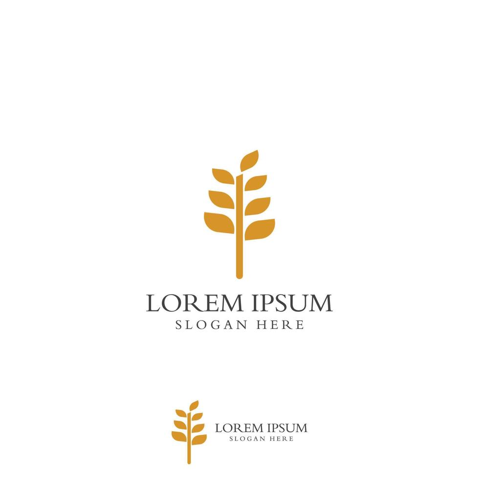 Wheat or cereal logo, wheat field and wheat farm logo.With easy and simple editing illustrations. vector