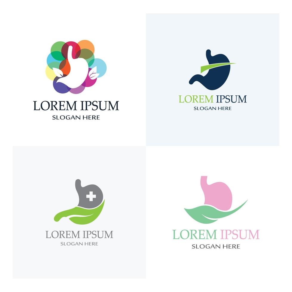 stomach care icon designs vector