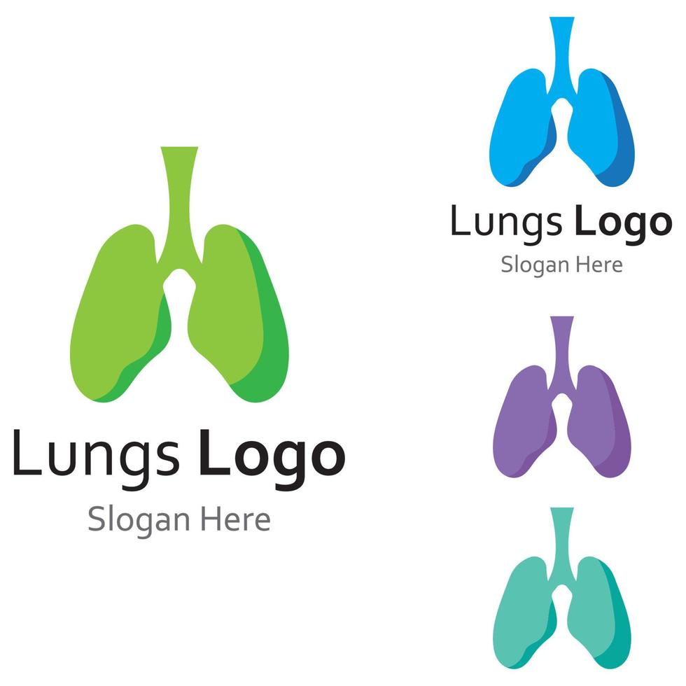 logotipo de salud de los pulmones vector
