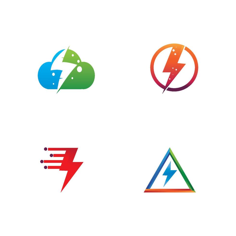 Thunderbolt logo and symbol vector