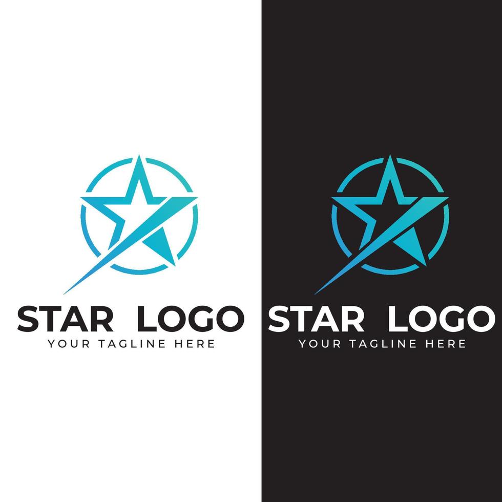 logotipo de estrella. logotipo de estrella para empresas y empresas. con concepto moderno de ilustración vectorial. vector