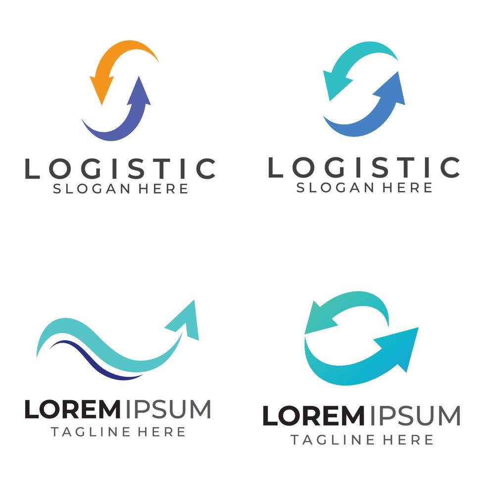 Logistics company vector logo, arrow icon logo, fast digital delivery logo. Using simple and easy logo vector editing.