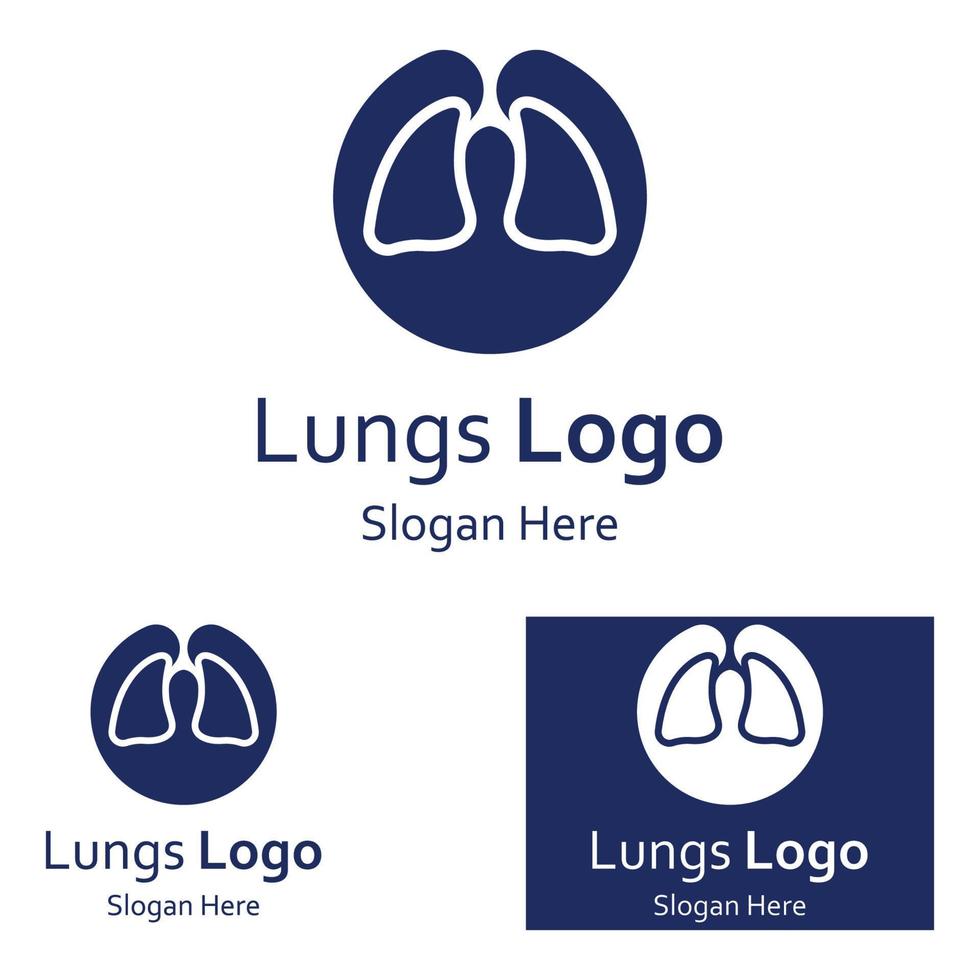 Lung health logo and symbol vector