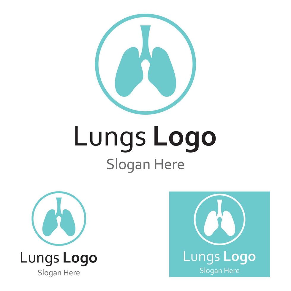 lungs health logo vector