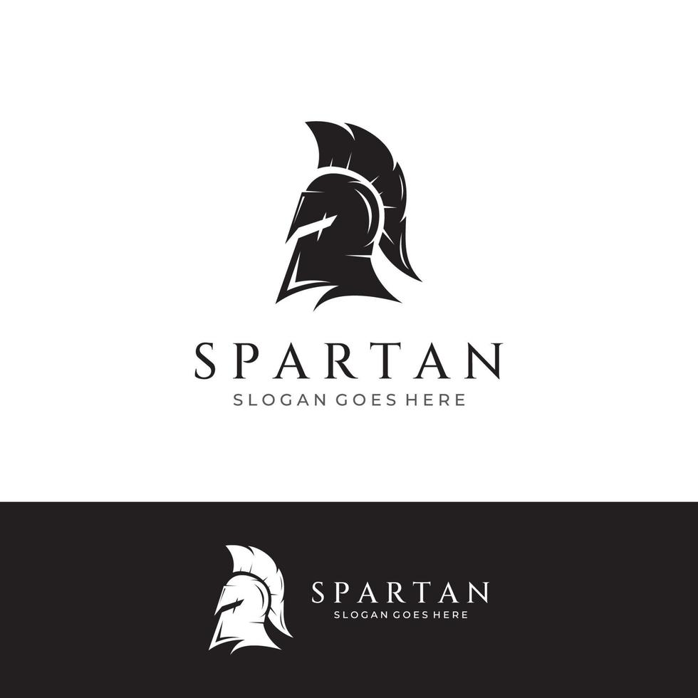 Strong and brave spartan or spartan war warrior helmet logo.Designed with template vector illustration editing.
