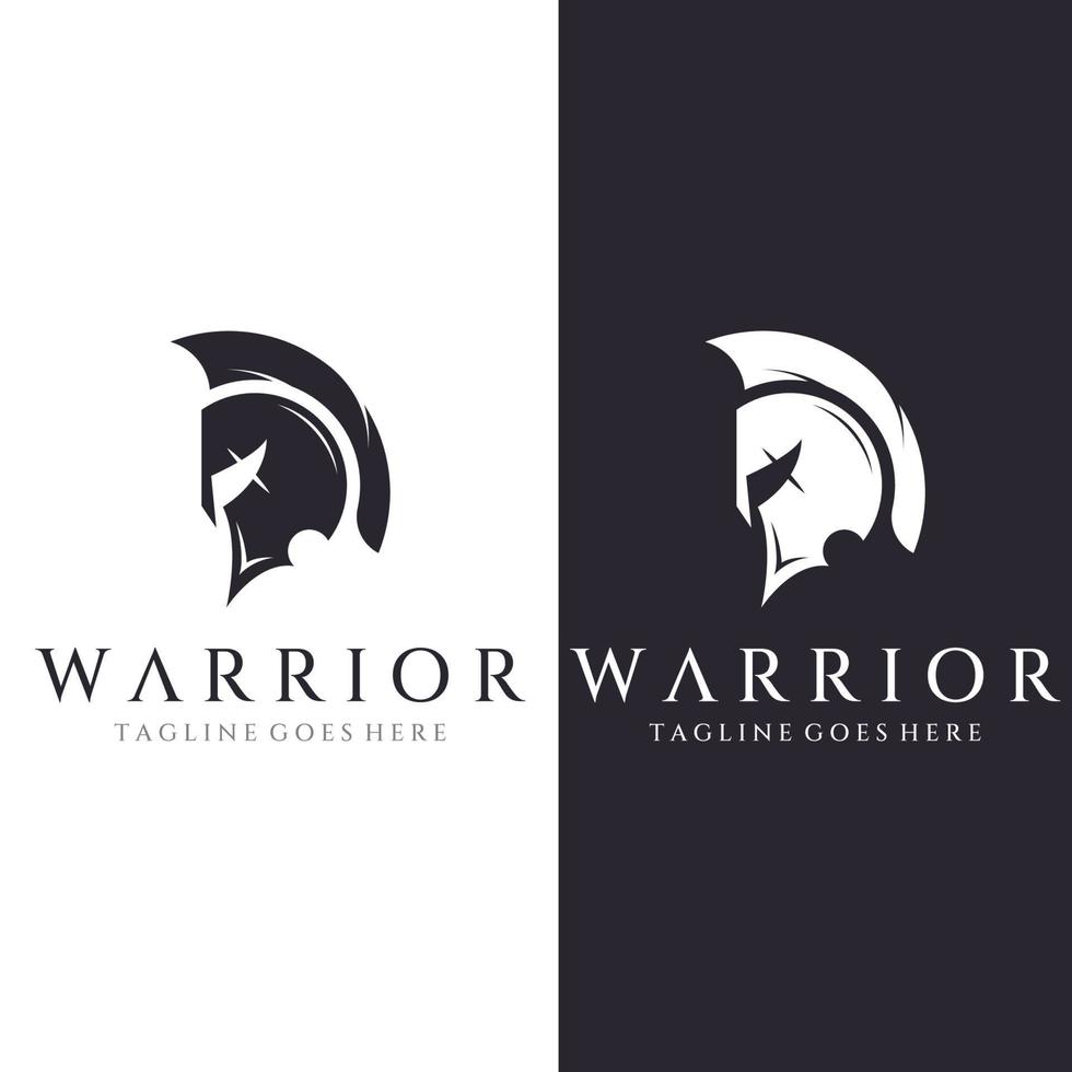 Strong and brave spartan or spartan war warrior helmet logo.Designed with template vector illustration editing.