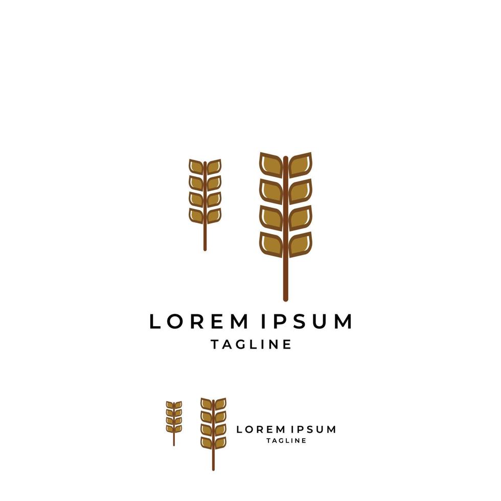 Wheat or cereal logo, wheat field and wheat farm logo.With easy and simple editing illustrations. vector