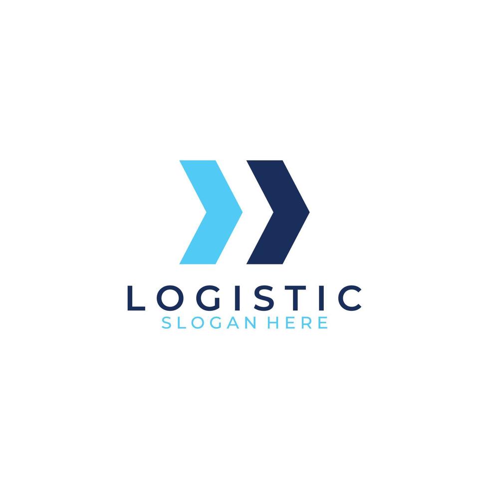 Logistics company vector logo, arrow icon logo, fast digital delivery logo. Using simple and easy logo vector editing.