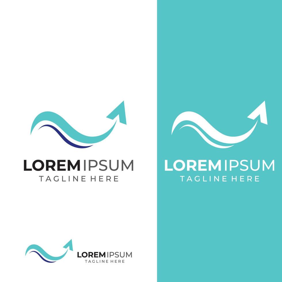 logotipo vectorial de la empresa de logística, logotipo de icono de flecha, logotipo de entrega digital rápida. utilizando la edición de vectores de logotipo simple y fácil.