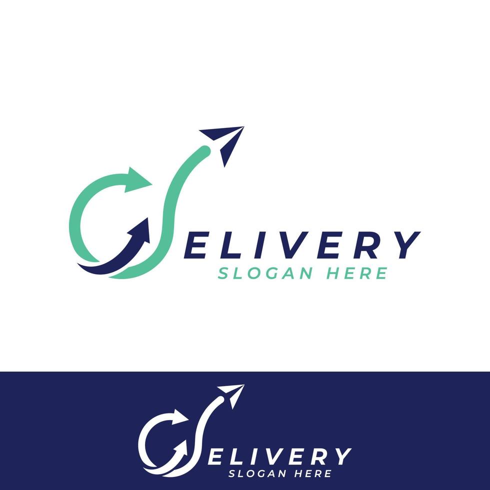 Logistics company vector logo, arrow icon logo, fast digital delivery logo. Using simple and easy logo vector editing.